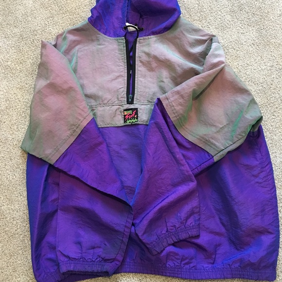 Surf style 90s iridescent purple windbreaker - Picture 7 of 7